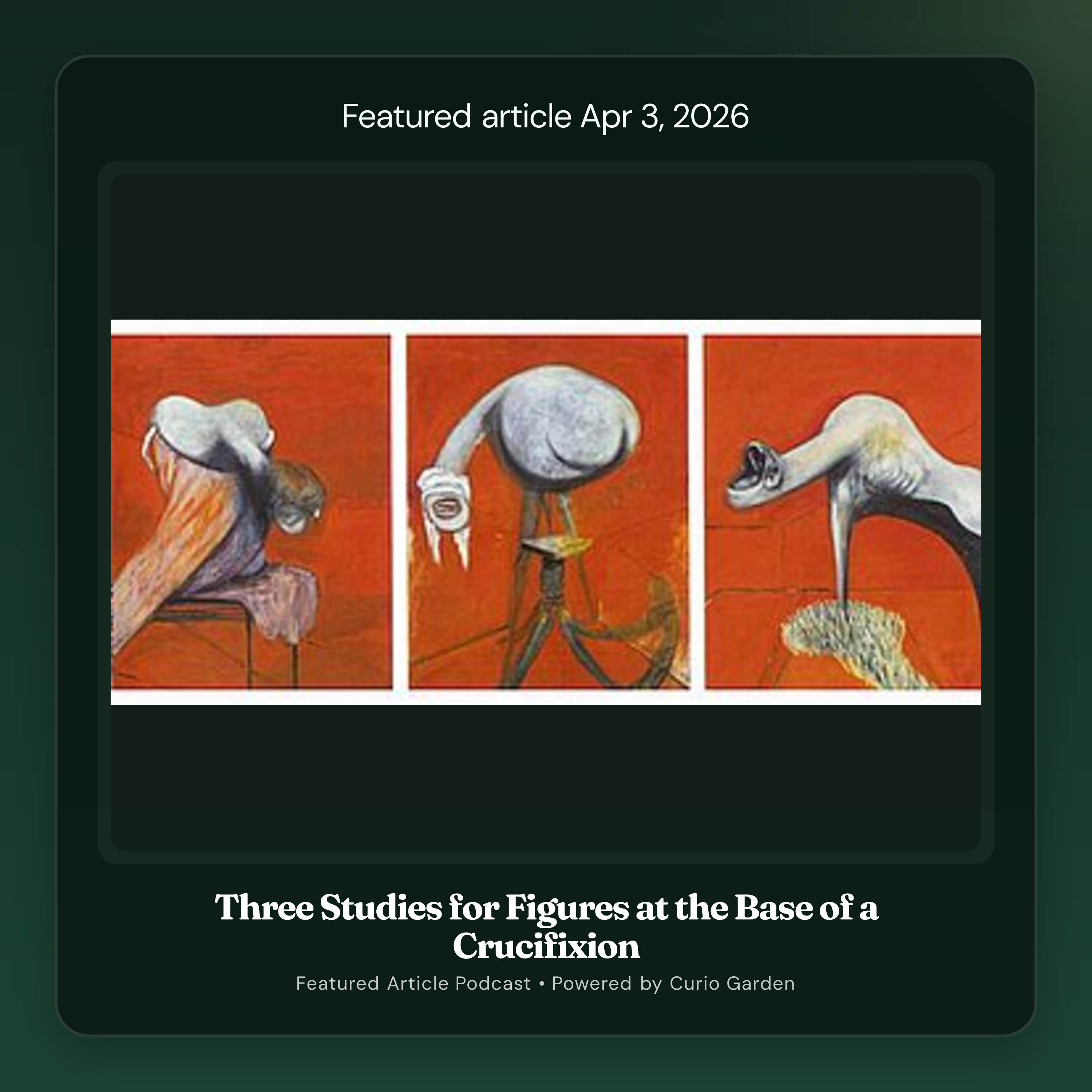 Artwork for Three Studies for Figures at the Base of a Crucifixion