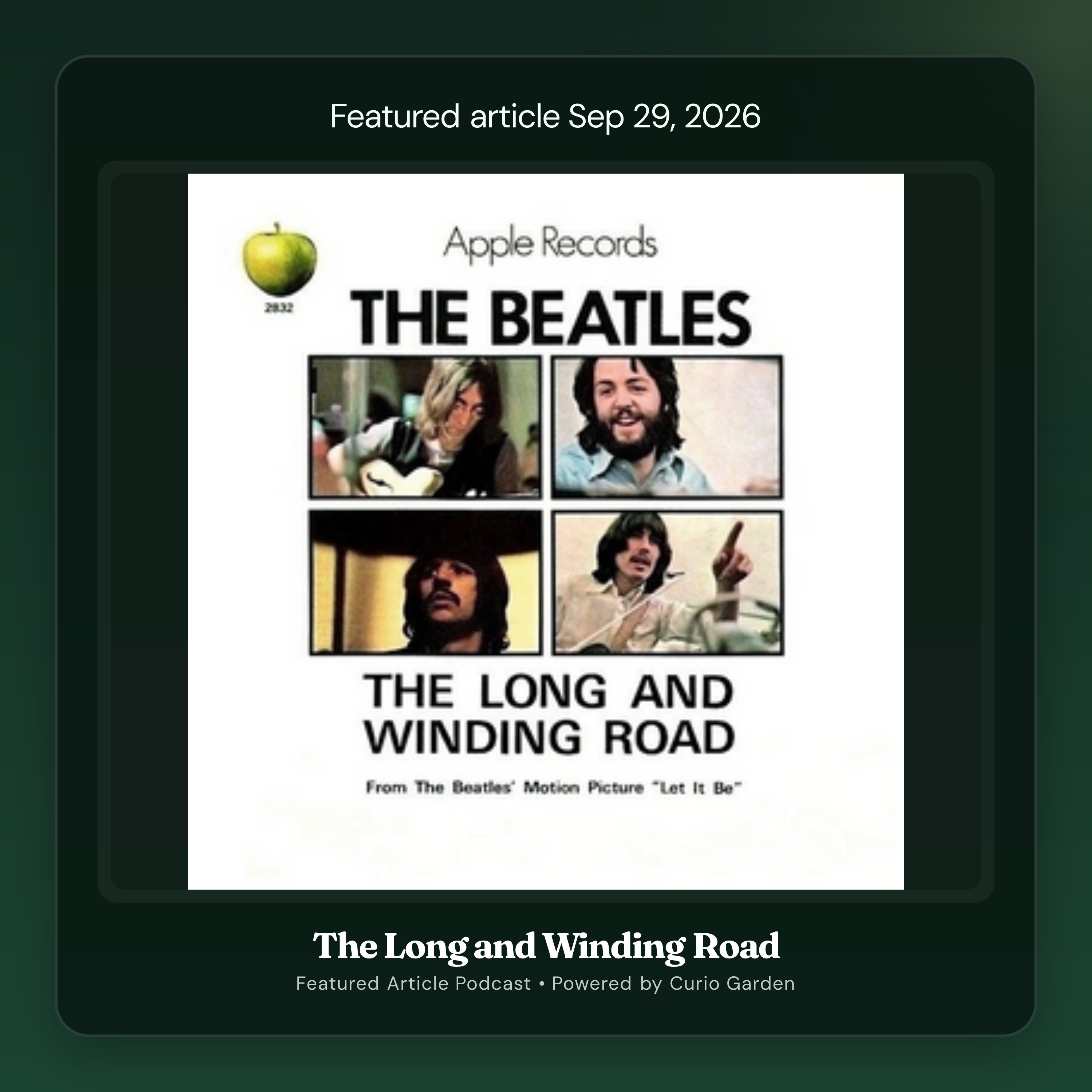 Artwork for The Long and Winding Road