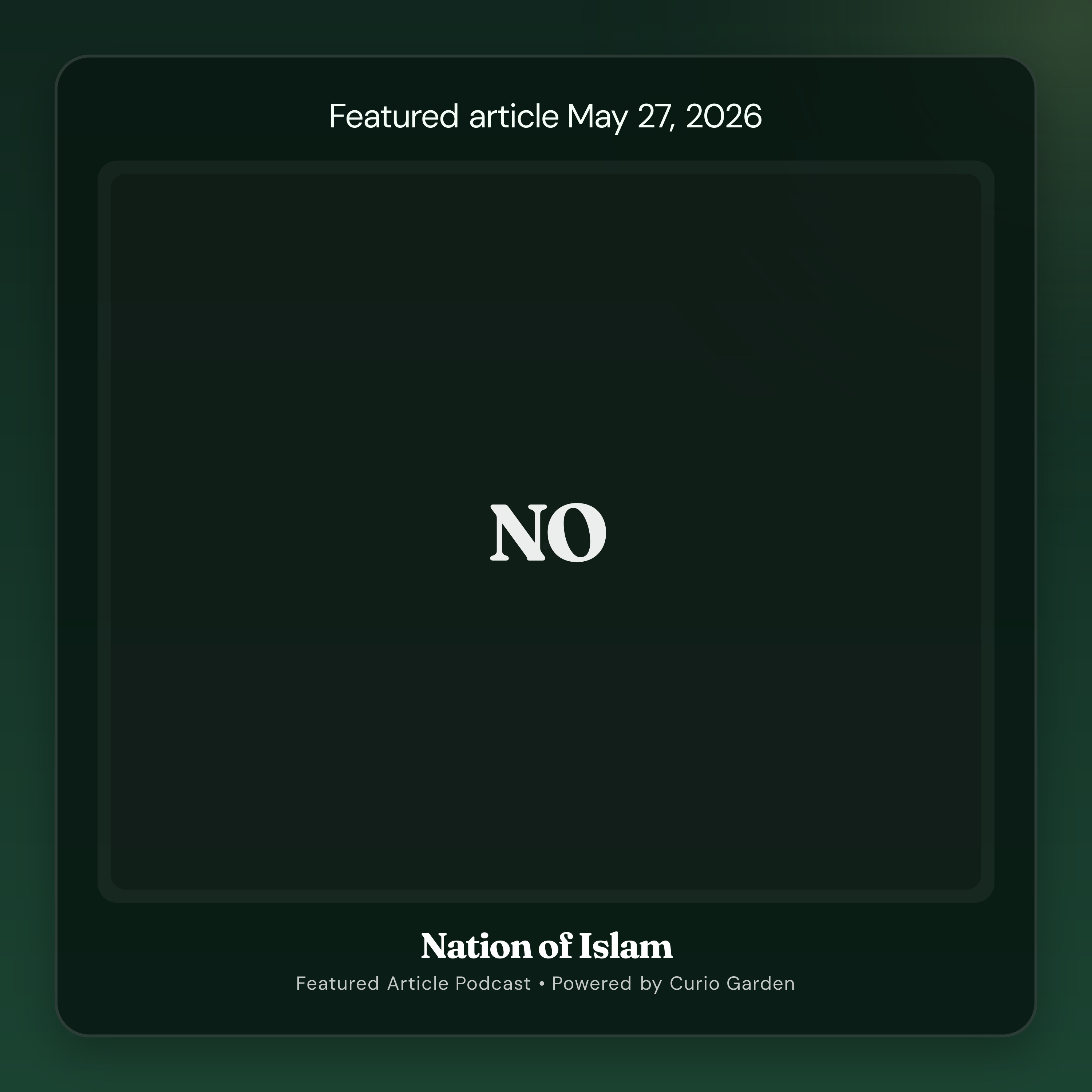 Artwork for Nation of Islam