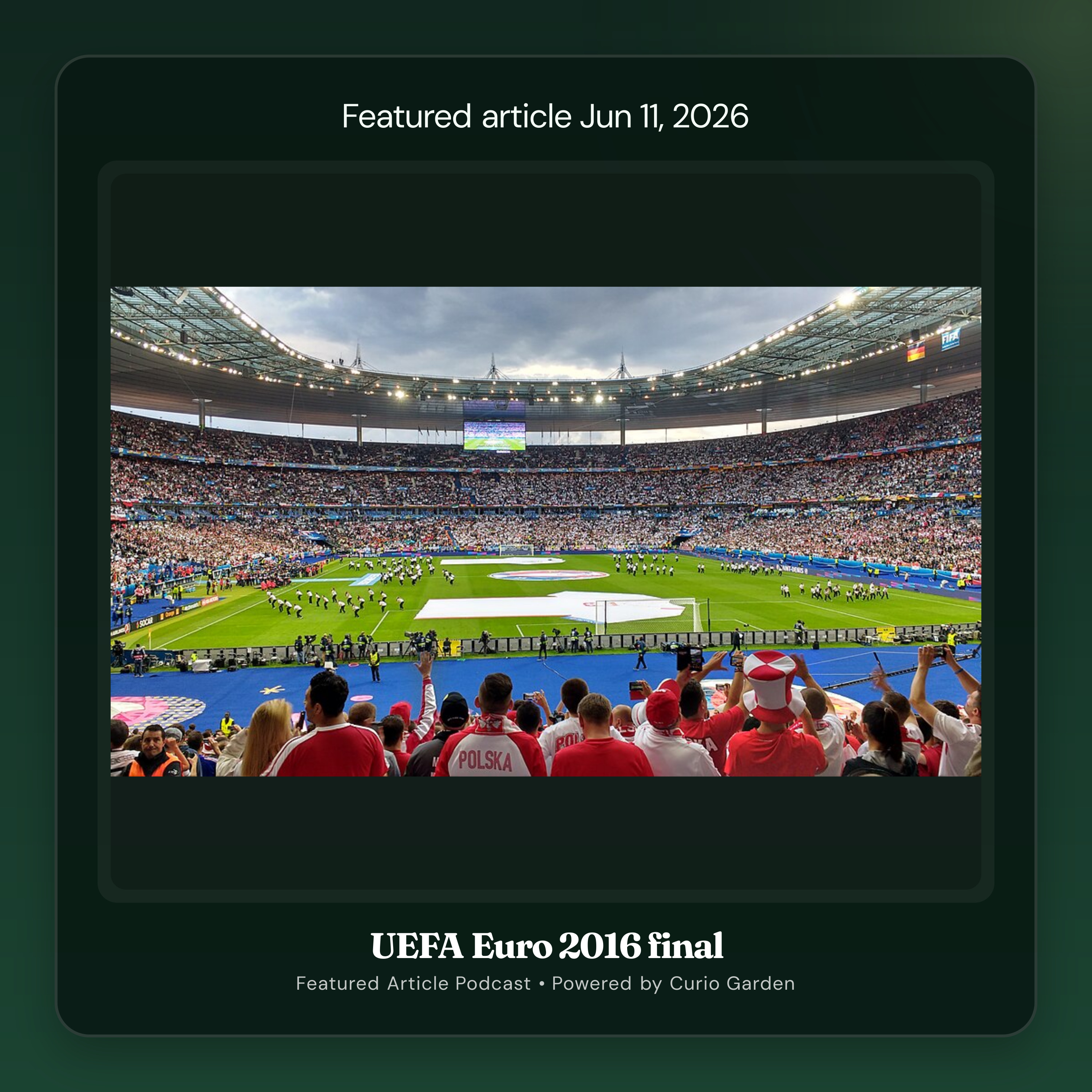 Artwork for UEFA Euro 2016 final