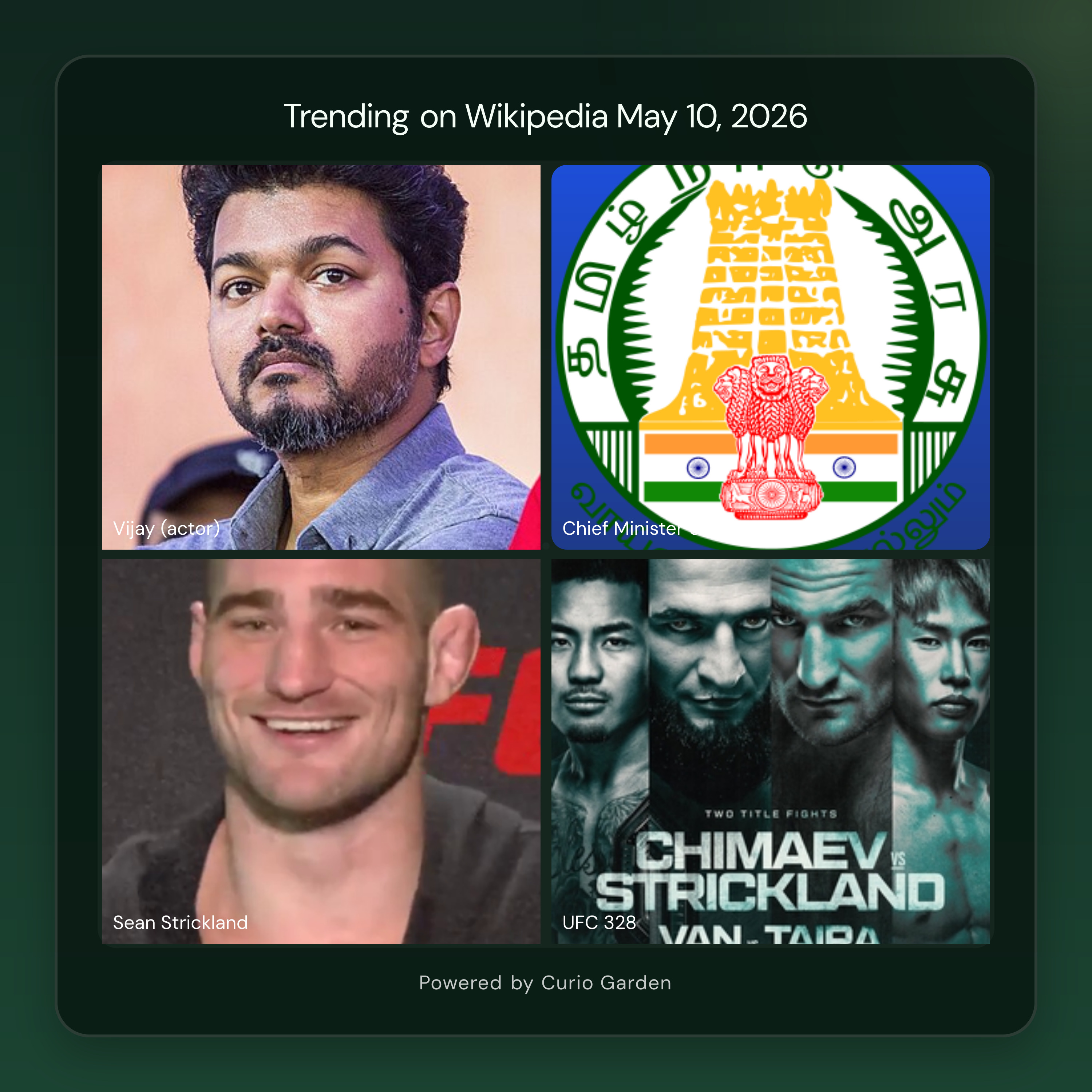 Artwork for Tamil Cinema Icon Vijay Sworn In as Chief Minister; UFC 328 Upsets; Attenborough Turns 100