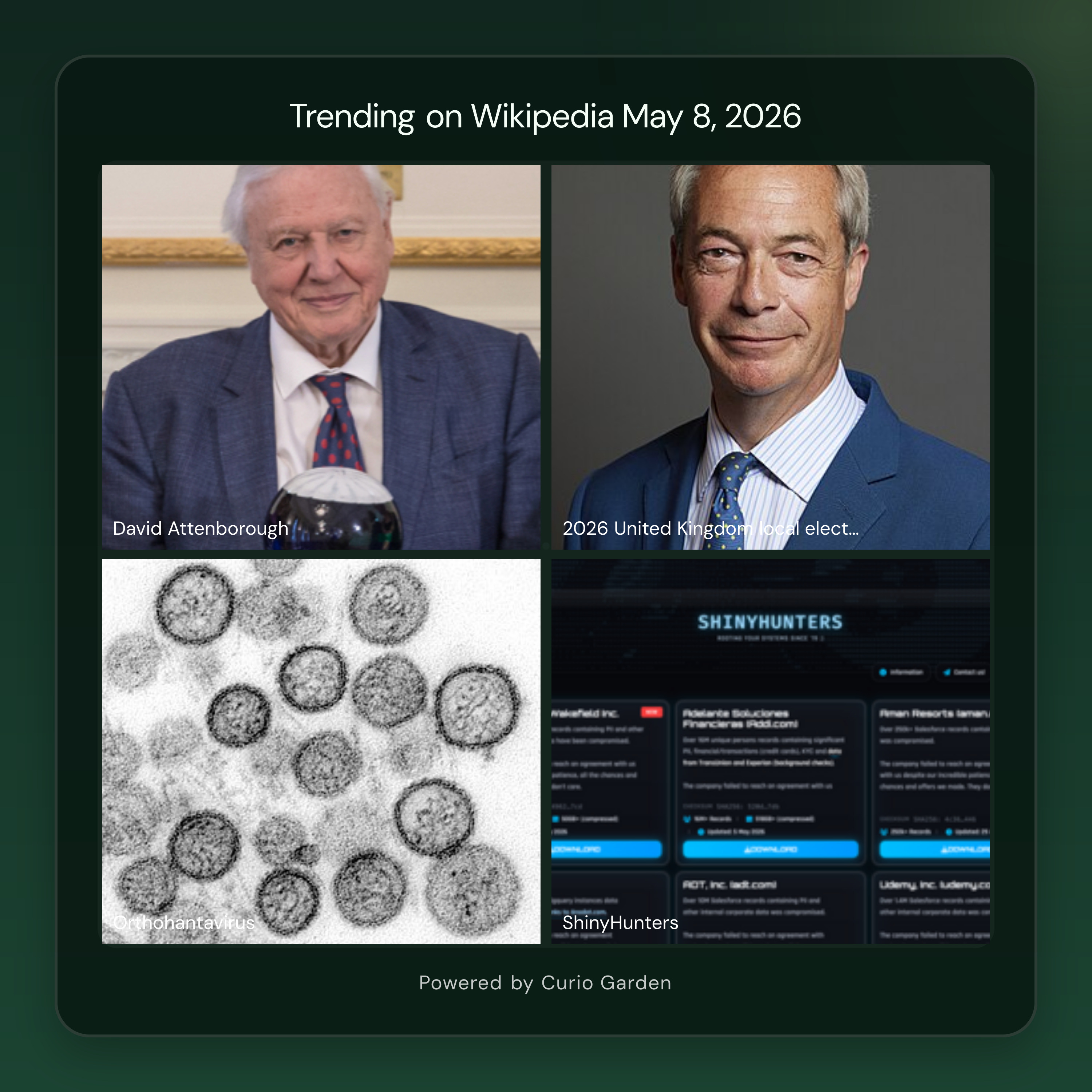 Artwork for Attenborough Turns 100, UK Elections Reshape Politics, and Hantavirus Outbreak Unfolds