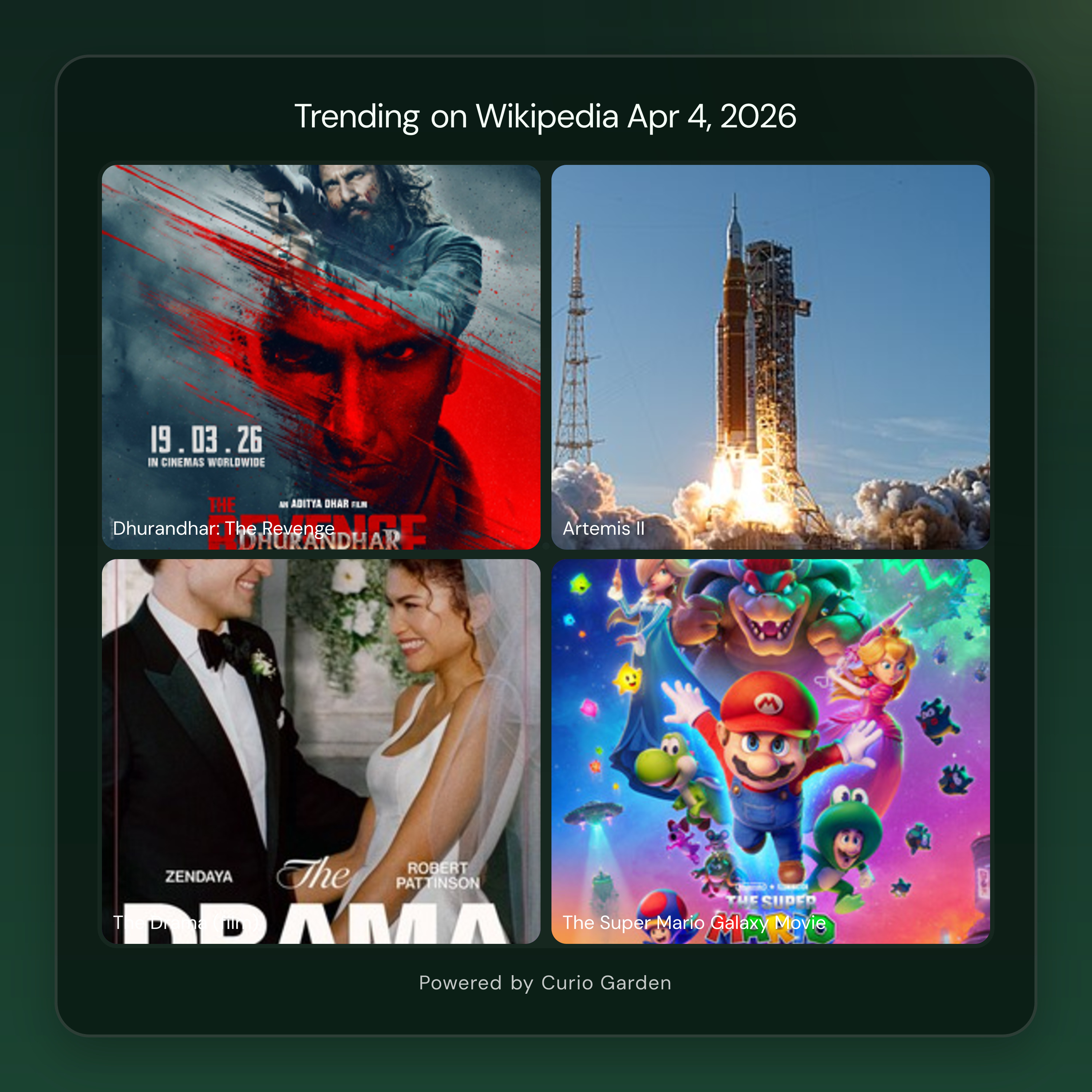 Artwork for Lunar Mission, Blockbuster Films, and Political Shake-ups Drive Wikipedia Traffic