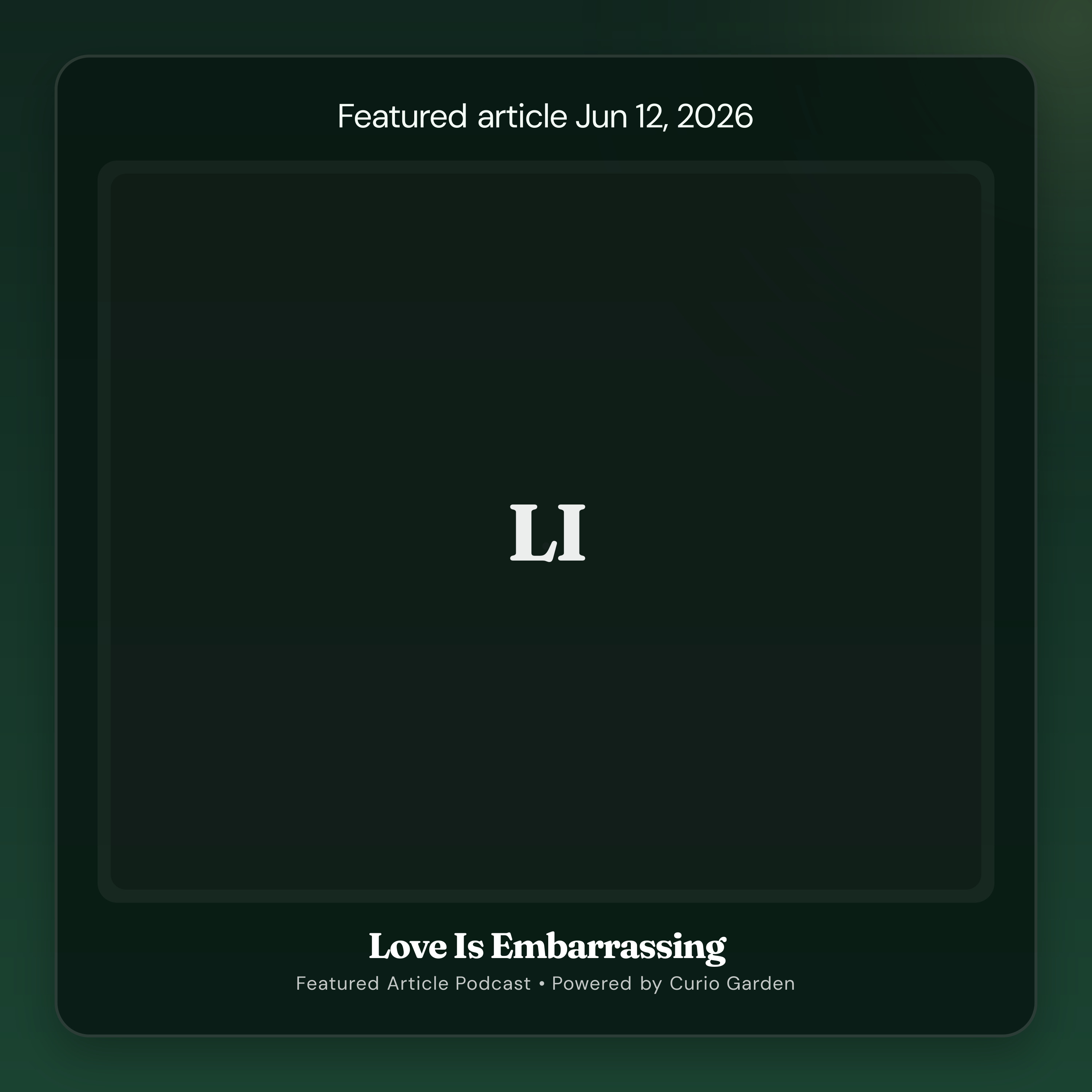 Artwork for Love Is Embarrassing