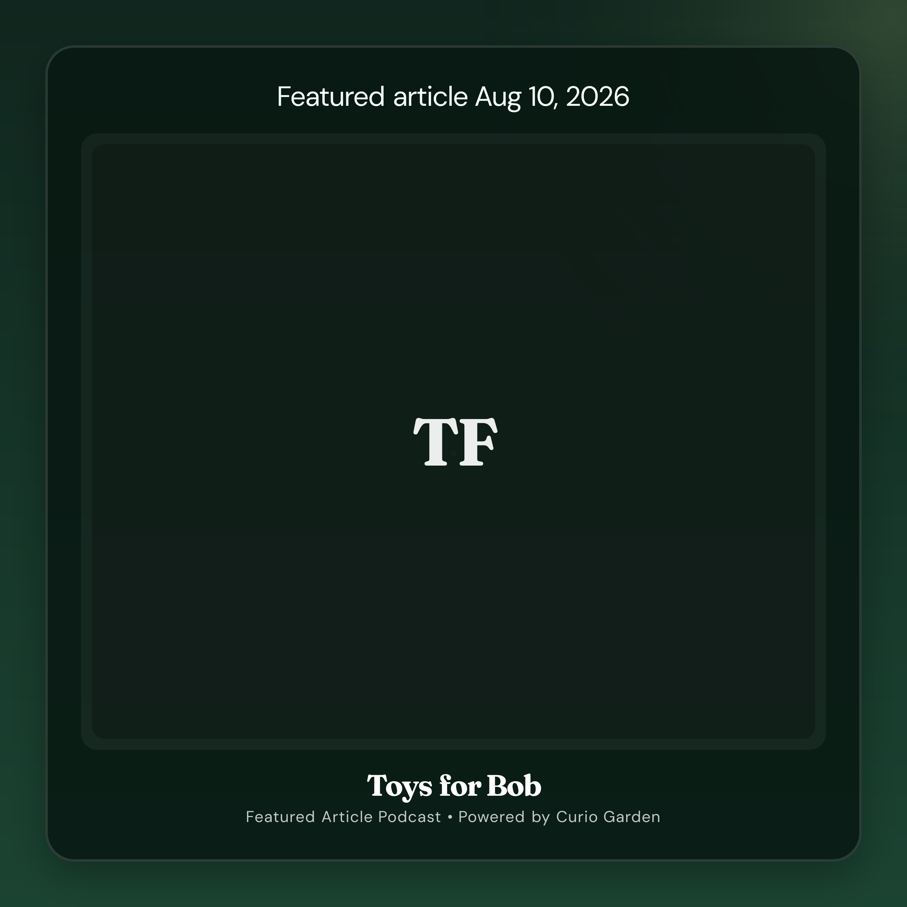 Artwork for Toys for Bob