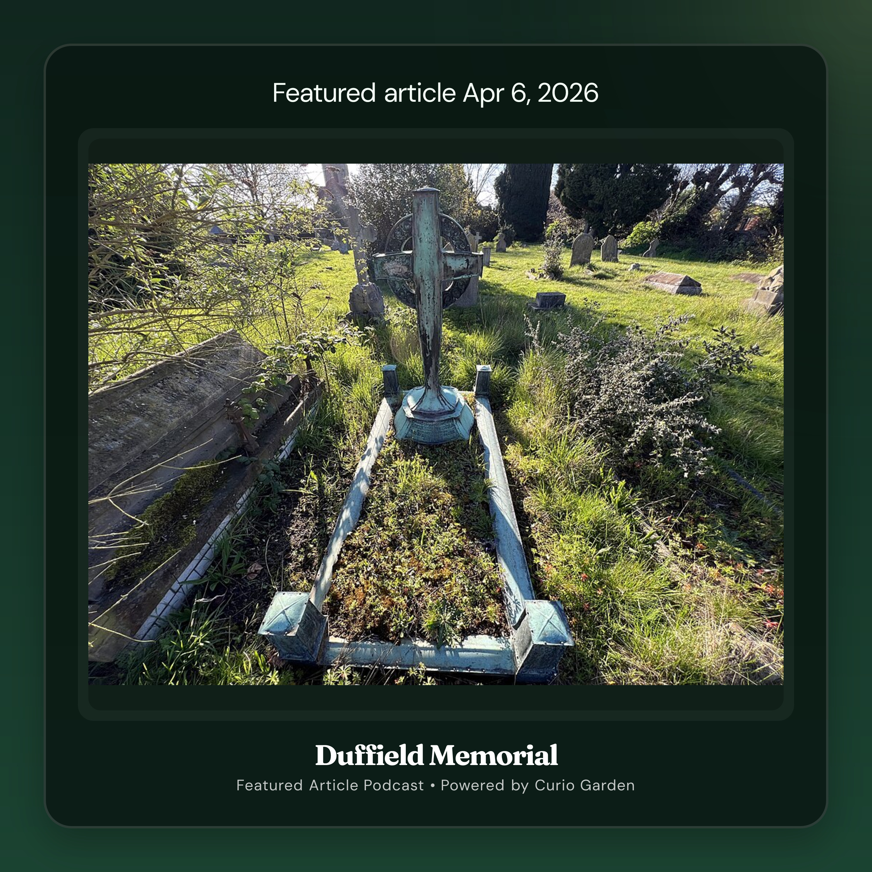 Artwork for Duffield Memorial