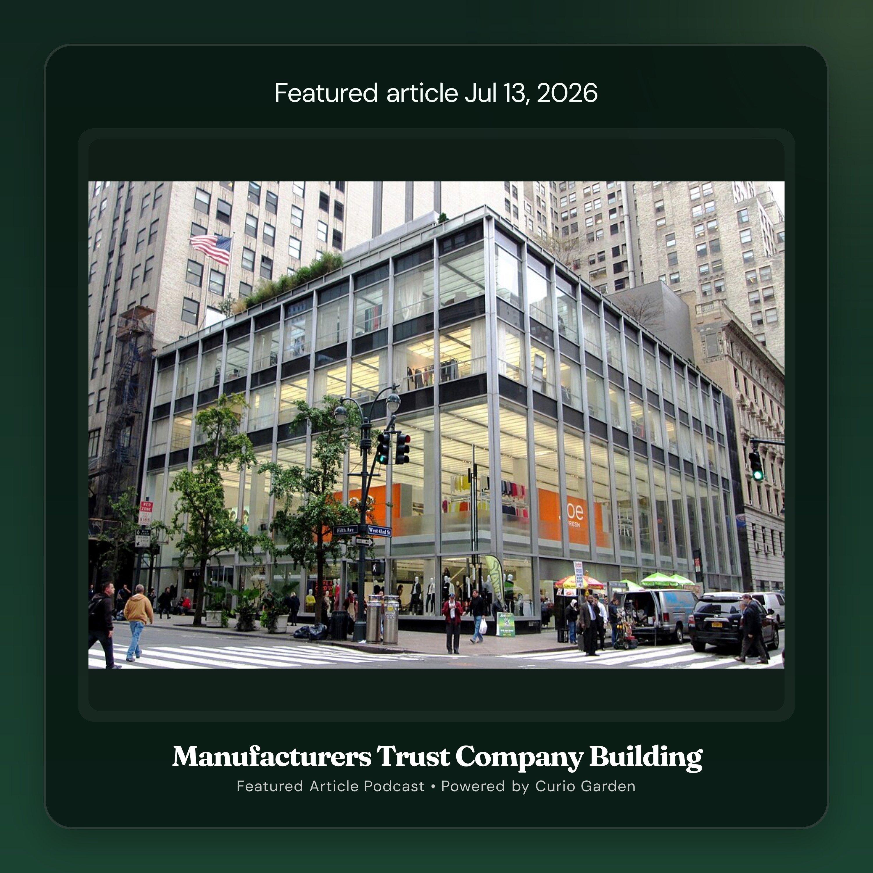 Artwork for Manufacturers Trust Company Building