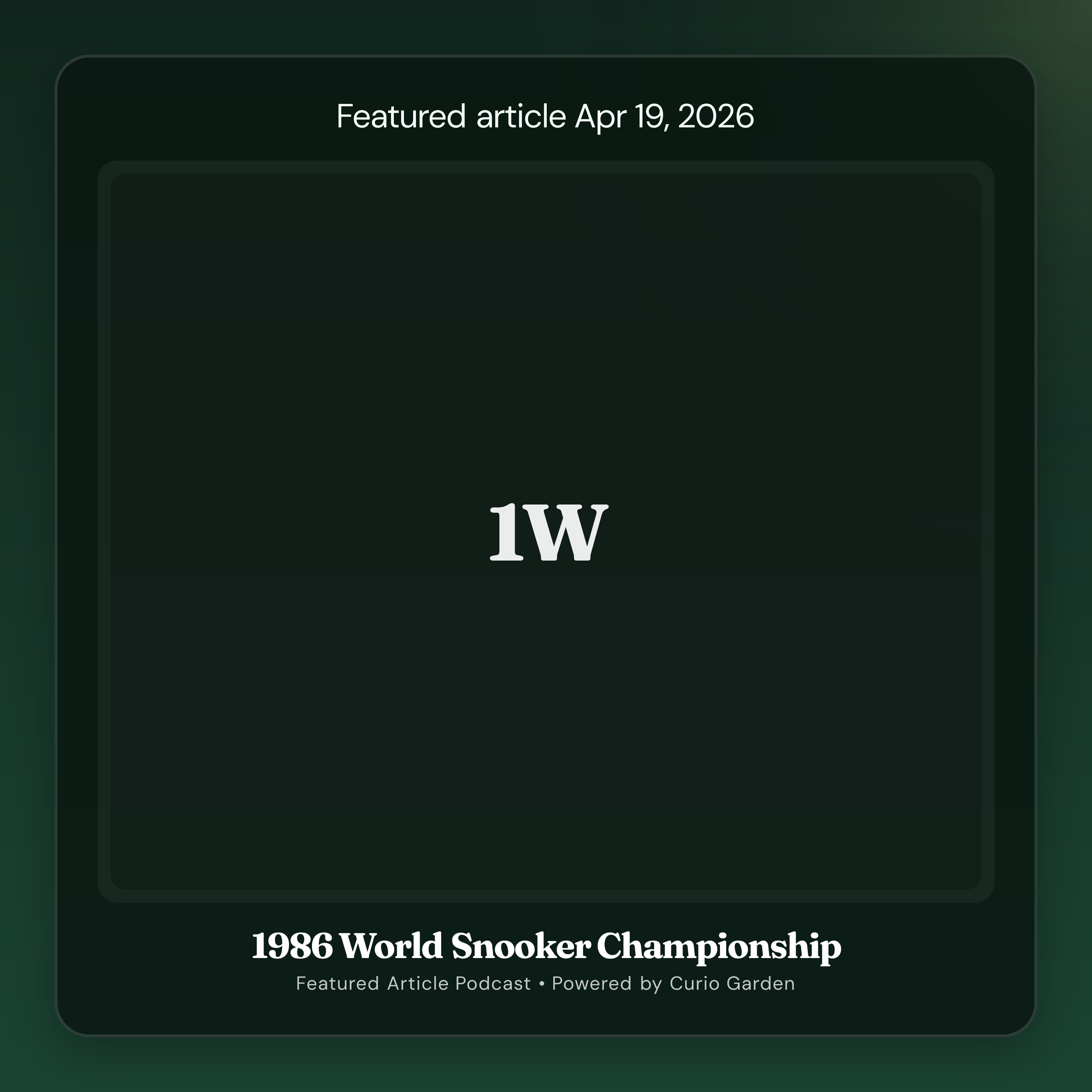 Artwork for 1986 World Snooker Championship