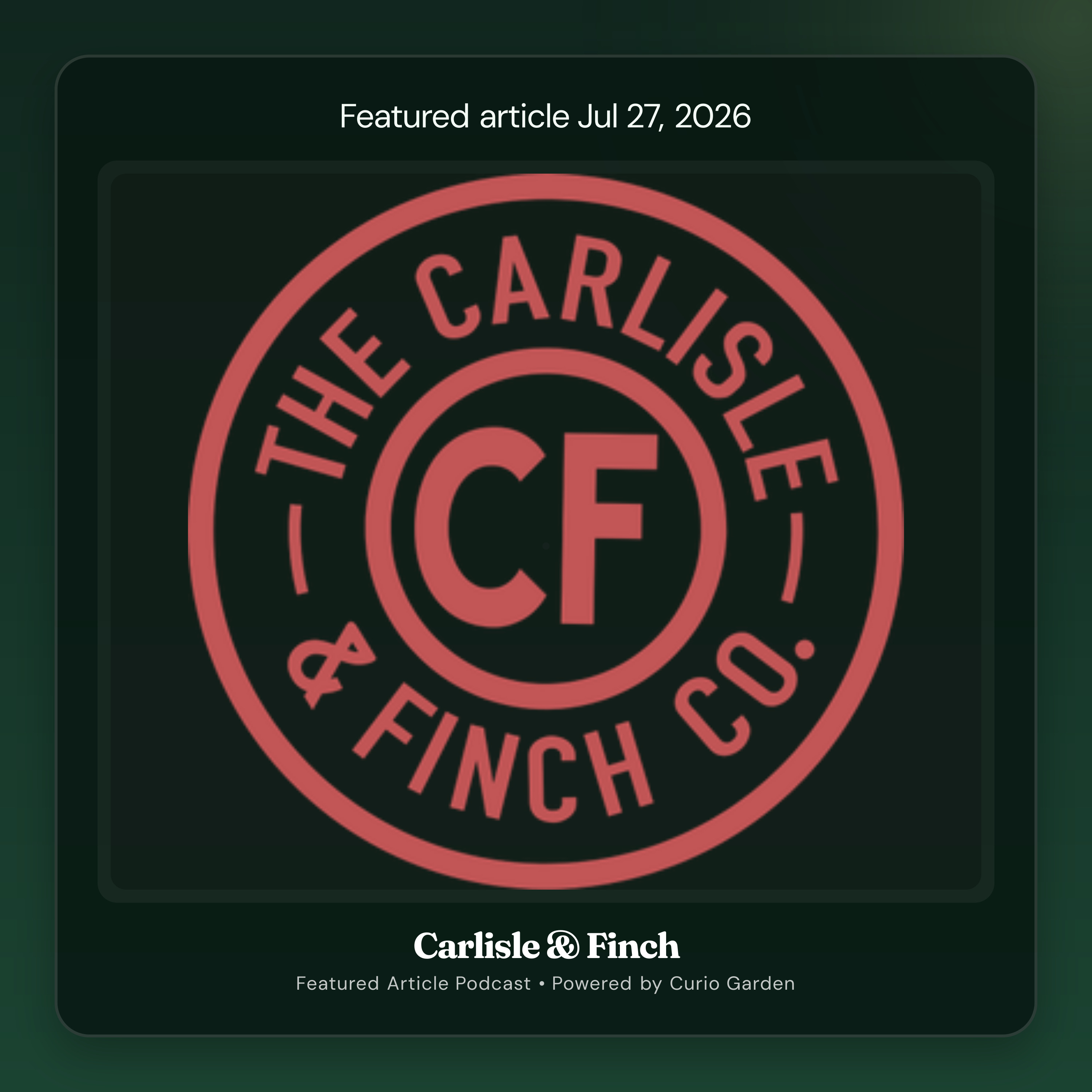 Artwork for Carlisle & Finch