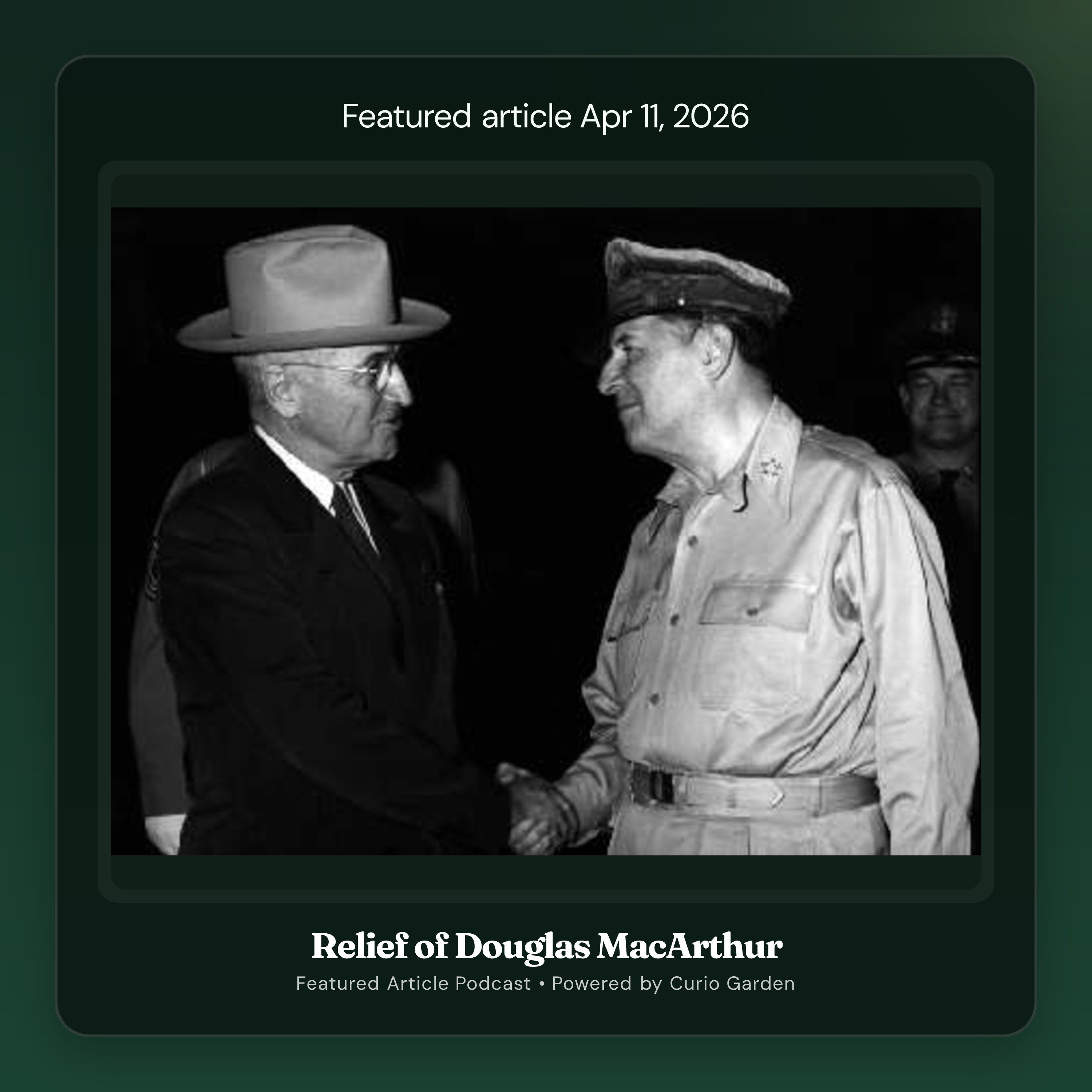Artwork for Relief of Douglas MacArthur
