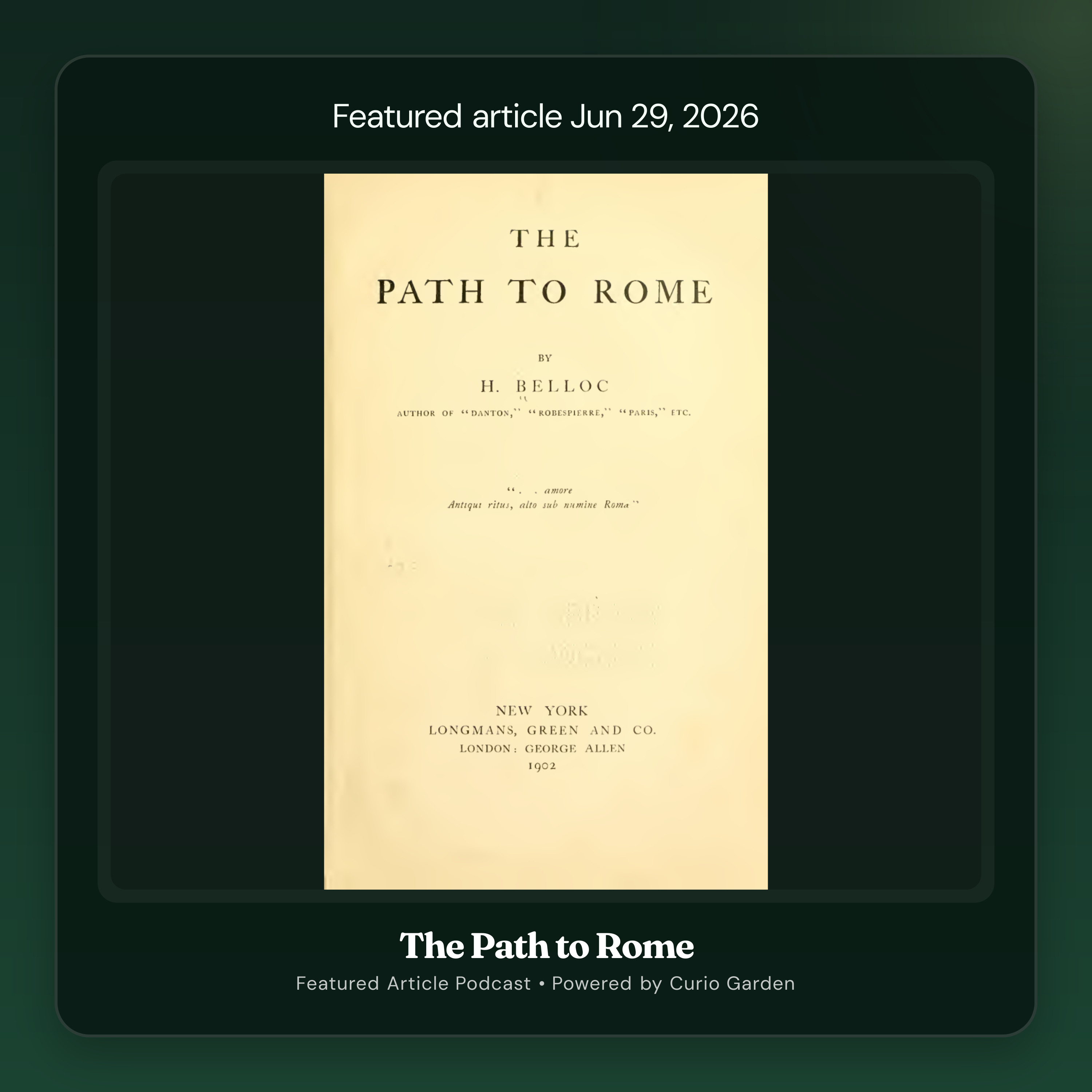 Artwork for The Path to Rome