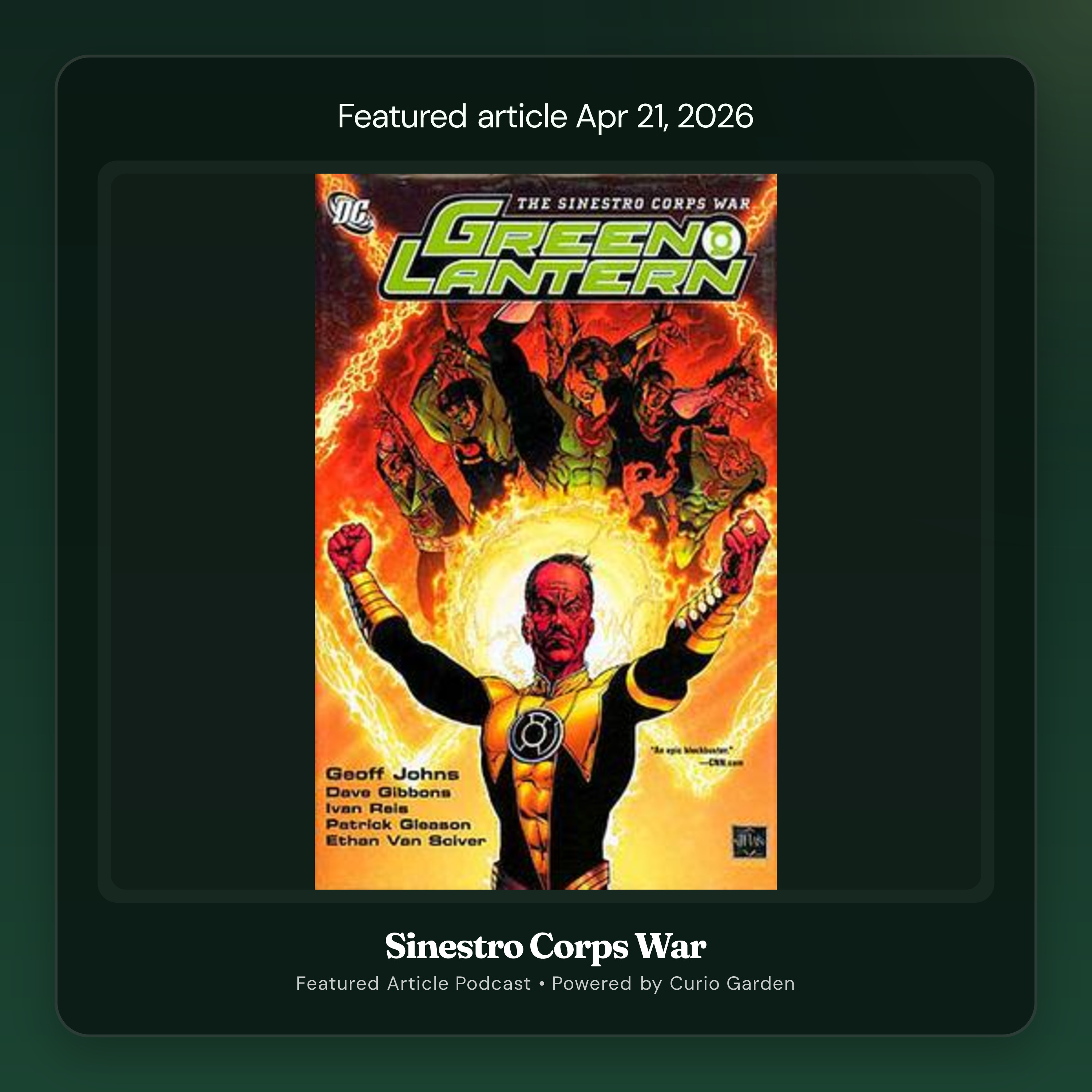 Artwork for Sinestro Corps War